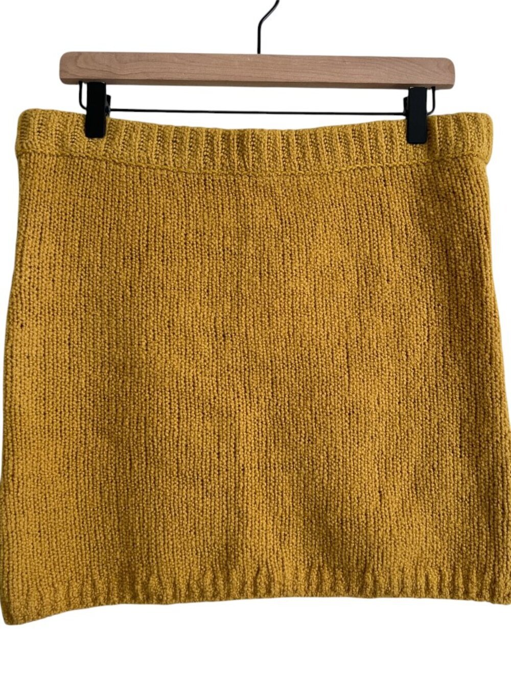 NWT Anthropologie Flat White Honey Wool Boucle Knit Mini Skirt